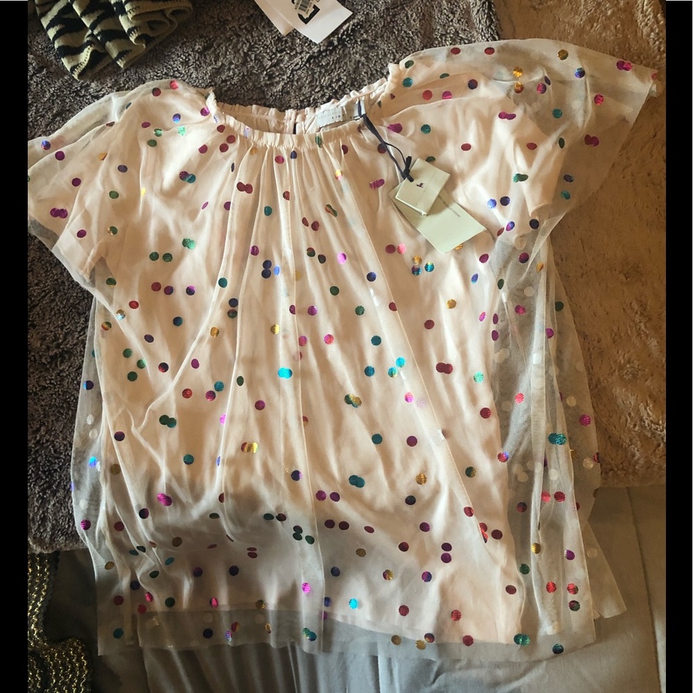 Stella McCartney lace multicolor dots blouse 💖💖